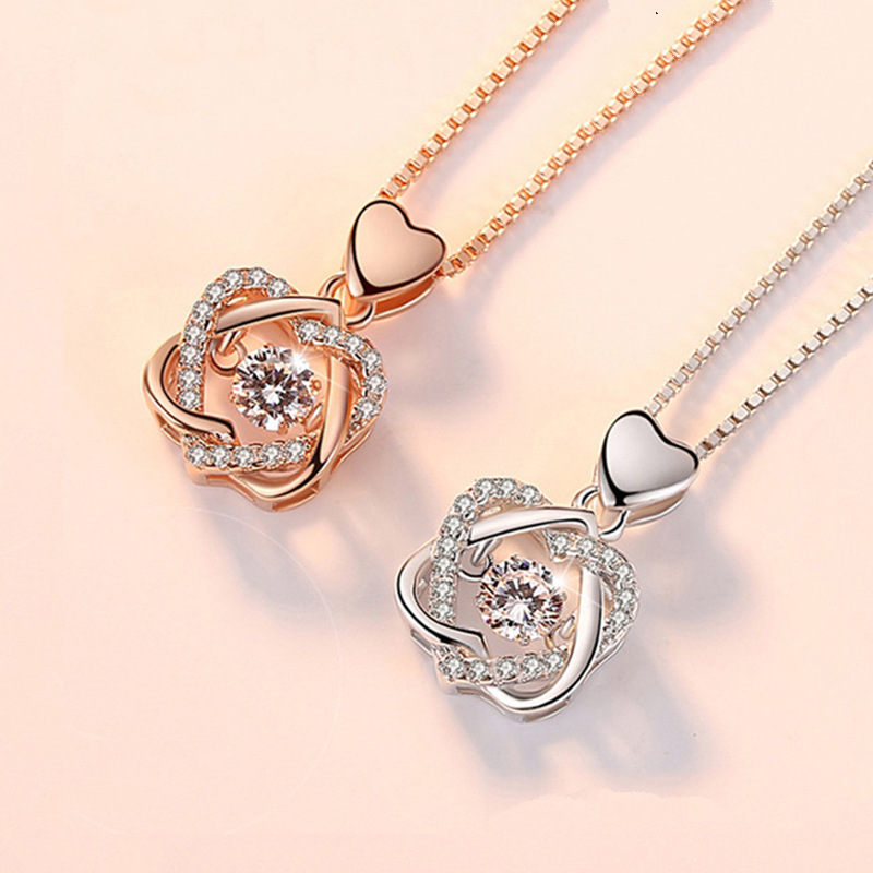 Beautiful Rose Gold and Pink Necklace