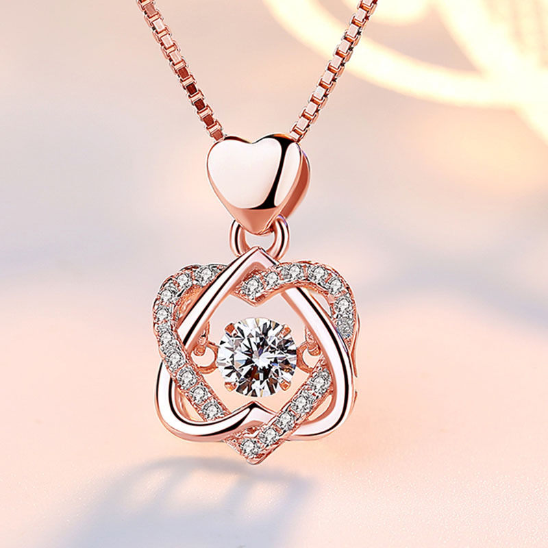 Beautiful Rose Gold and Pink Necklace