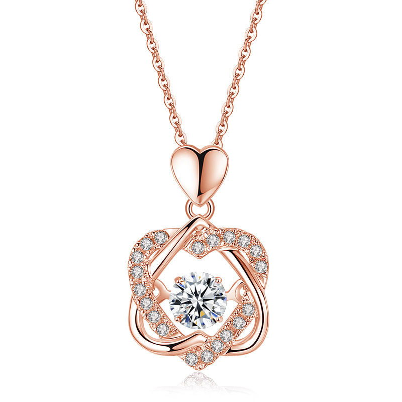 Beautiful Rose Gold and Pink Necklace